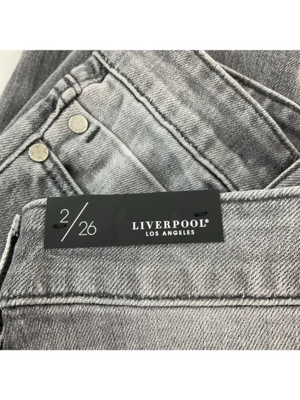Liverpool Los Angeles Jeans Womens Sz 2/26 Pumice Fray Fringe Stretch Nwt $98 - Picture 6 of 13